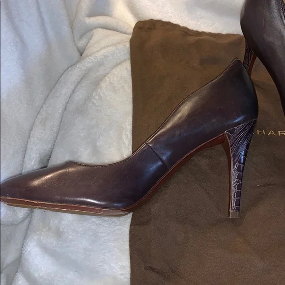 Rare Find!!! Ellie Tahari Eur Sz 40 Choc Bwn Heels - Picture 4 of 11